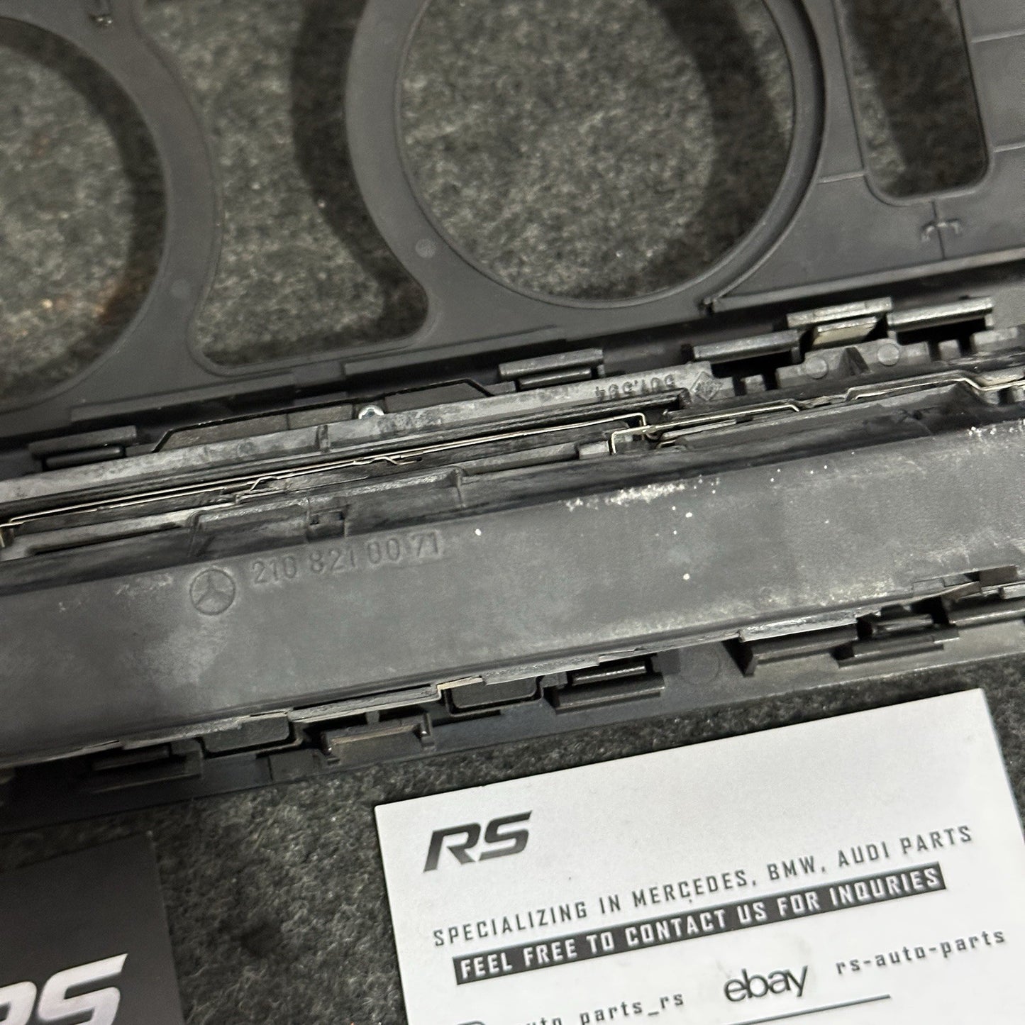 Mercedes C Class W202 Center Console Control Switch Trim Carbon Fiber OEM