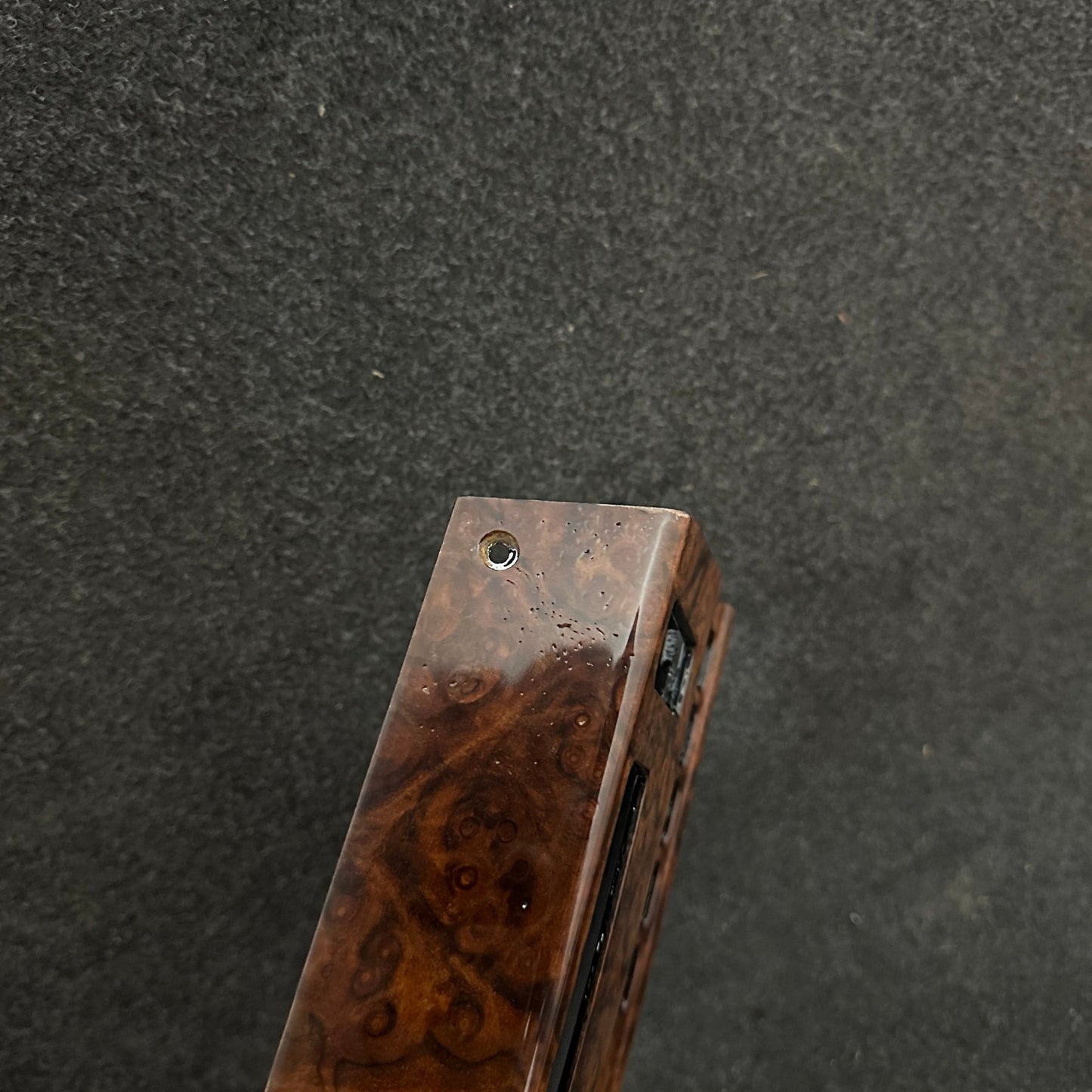 Mercedes-Benz W124 E-Class Refinished Burl Wood Center Console Trim, Crack-Free High Gloss Finish, A1246830500.