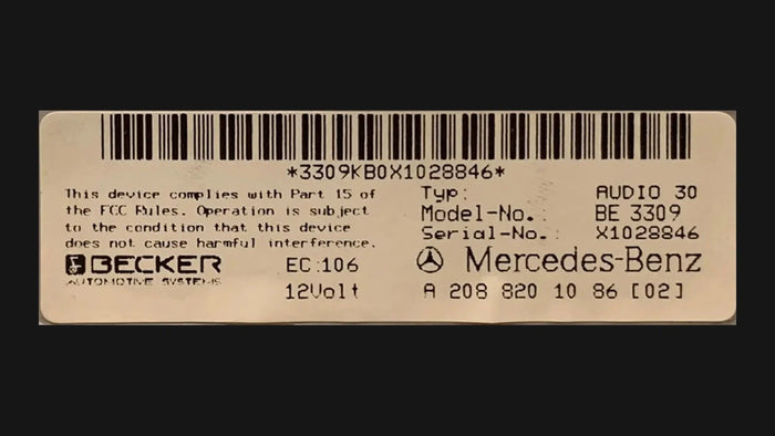 Where to Find the Serial Number on a Becker Radio