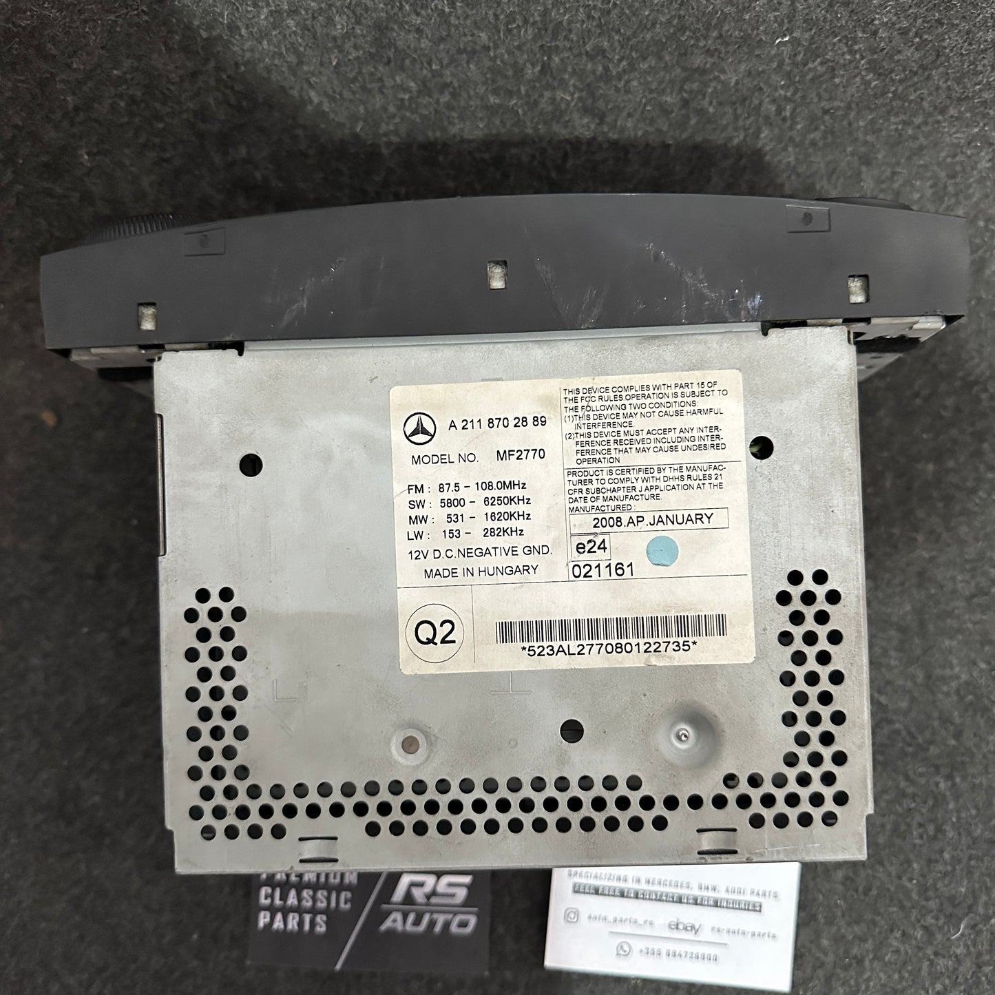 メルセデス・ベンツ W211 Audio 20 CDラジオ - Bluetooth音楽ストリーミング内蔵 後付けキット