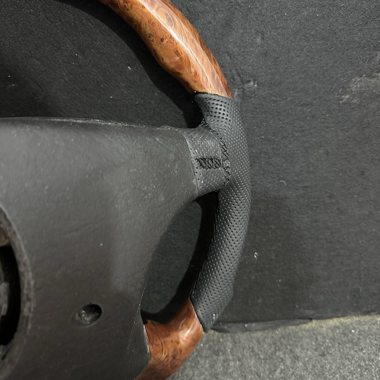 Mercedes R129 R170 W124 W140 W202 W208 W210 Steering Wheel Burl Wood Flat Bottom