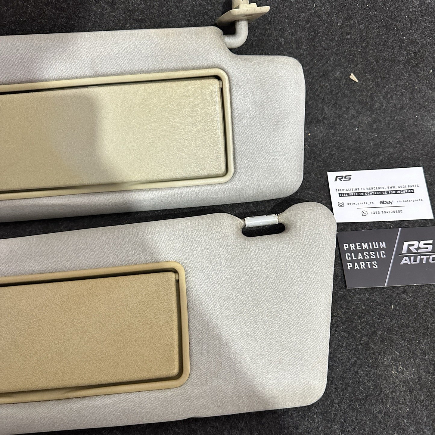 Genuine Mercedes-Benz Sun Visor Set (Beige/Tan) - W210 E-Class / W202 C-Class