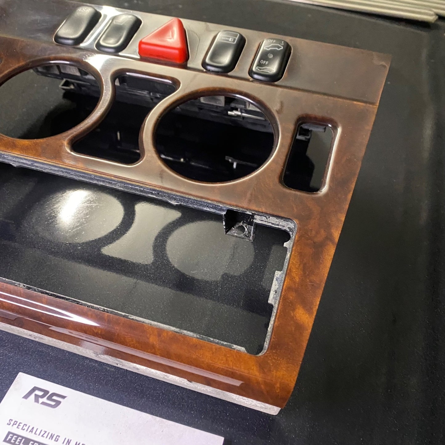 Mercedes C Class W202 Control Switch Trim Burl Wood OEM 2026832808