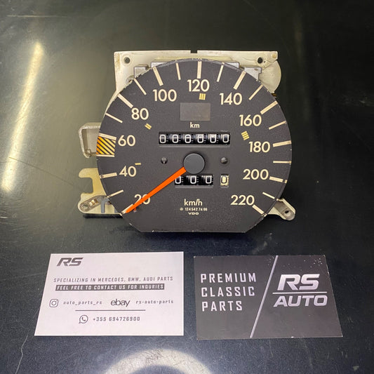 Mercedes - Benz W124 Diesel Speedometer - 220 KM/H - VDO OEM - A1245427466 - RS Auto Parts