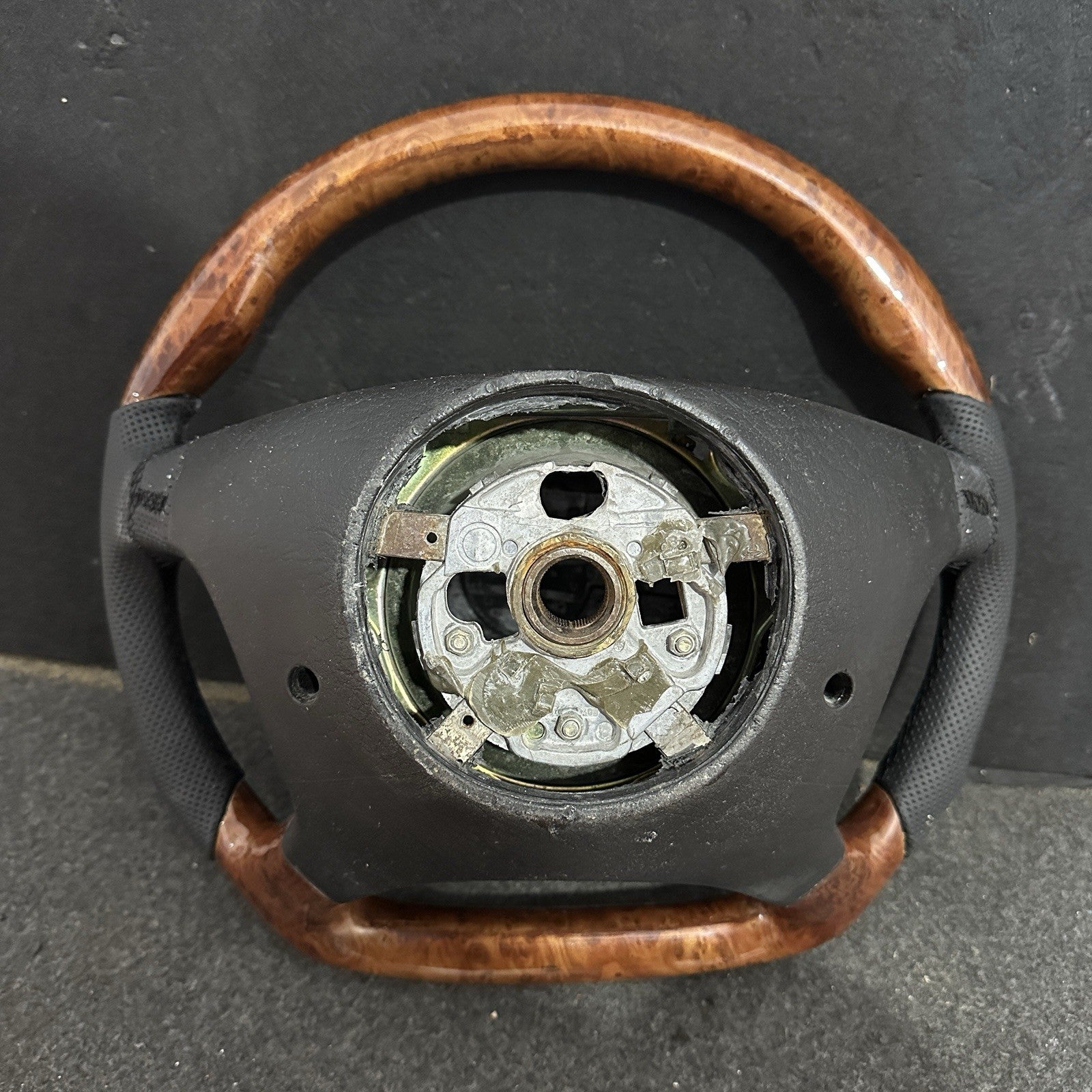 Mercedes R129 R170 W124 W140 W202 W208 W210 Steering Wheel Burl Wood Flat Bottom