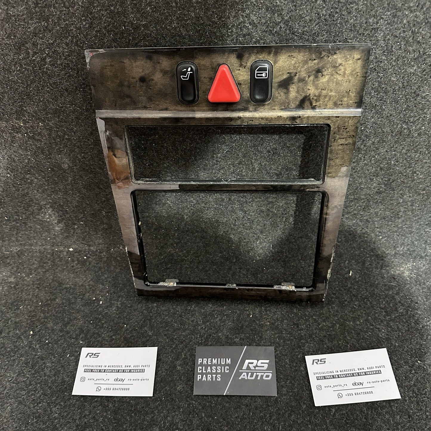 Mercedes E Class W210 E55 Center Console 2Din Wood Trim Navigation 2106802136 OE