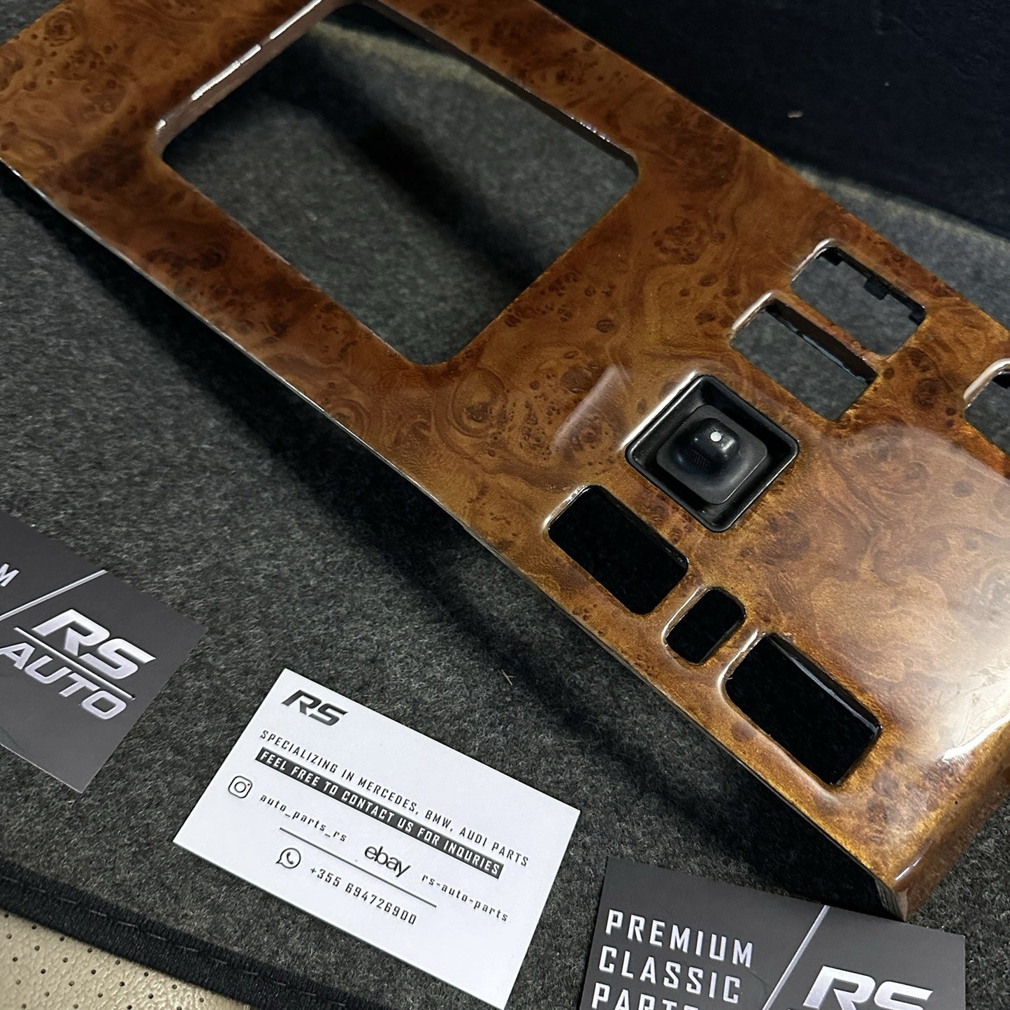 Mercedes E Class W124 Shifter Trim Burl Wood Electric Windows 1246801389