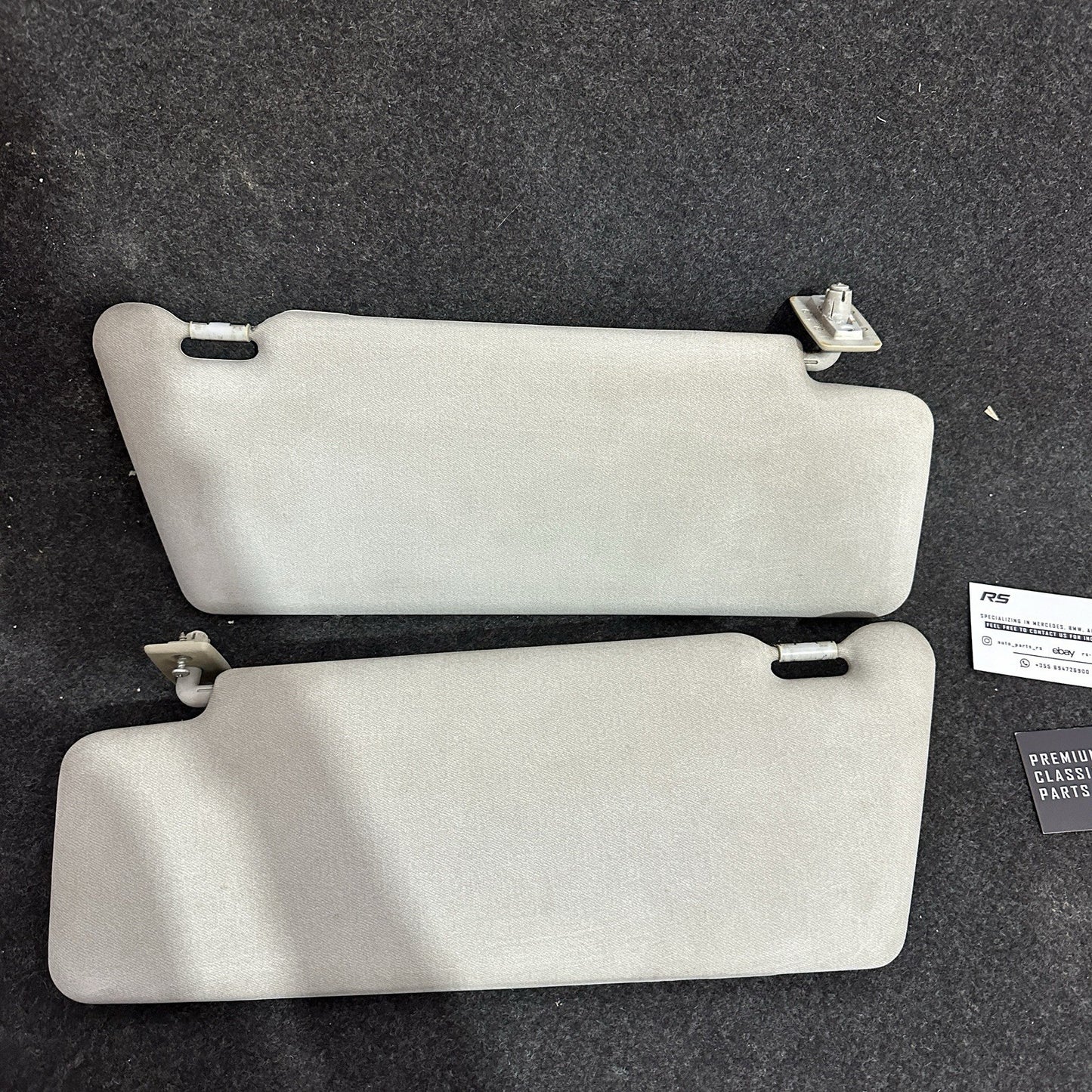 Mercedes E Class W210 W202 96-02 E430 E55 Sun Visor Beige Set With Mirror Light