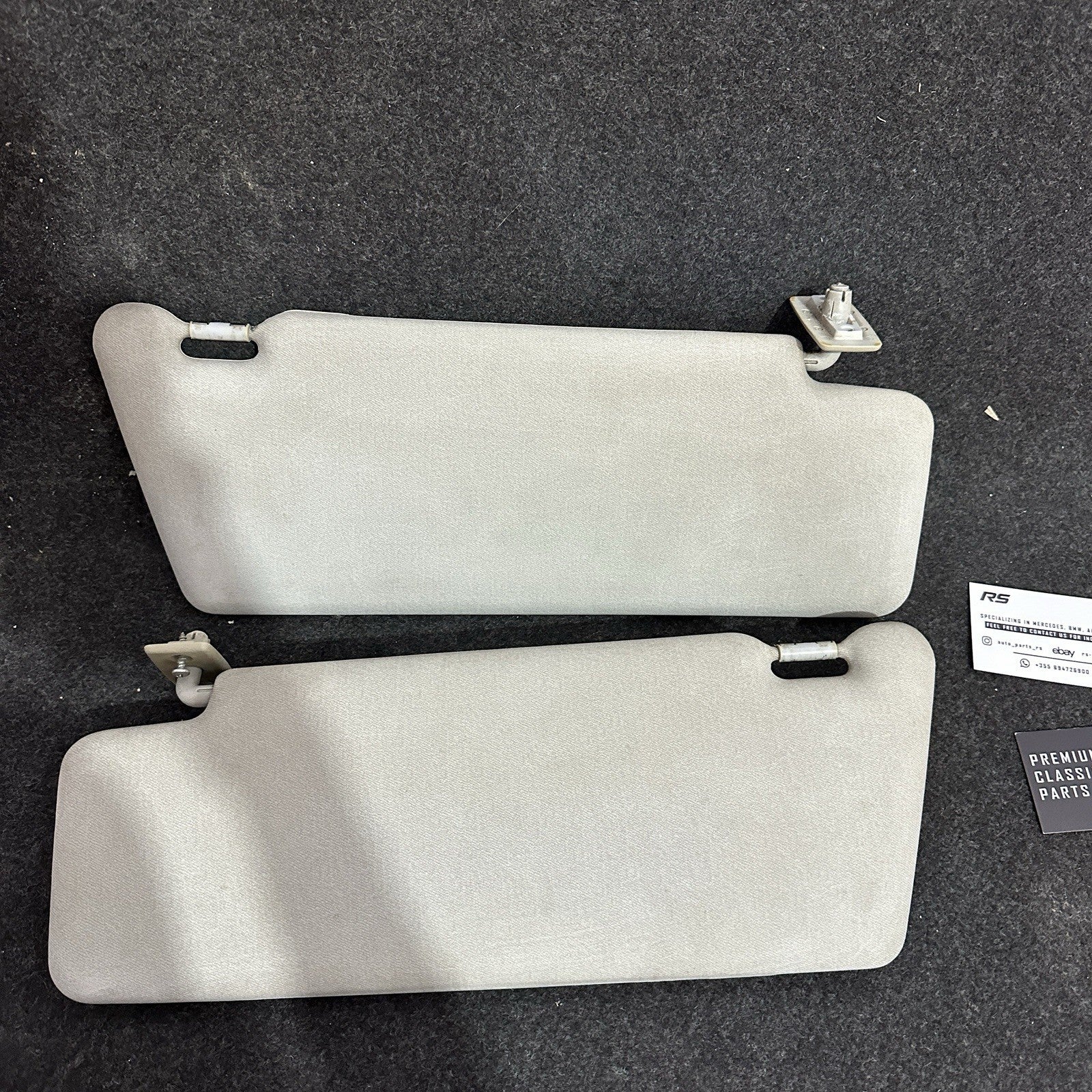 Mercedes E Class W210 W202 96-02 E430 E55 Sun Visor Beige Set With Mirror Light