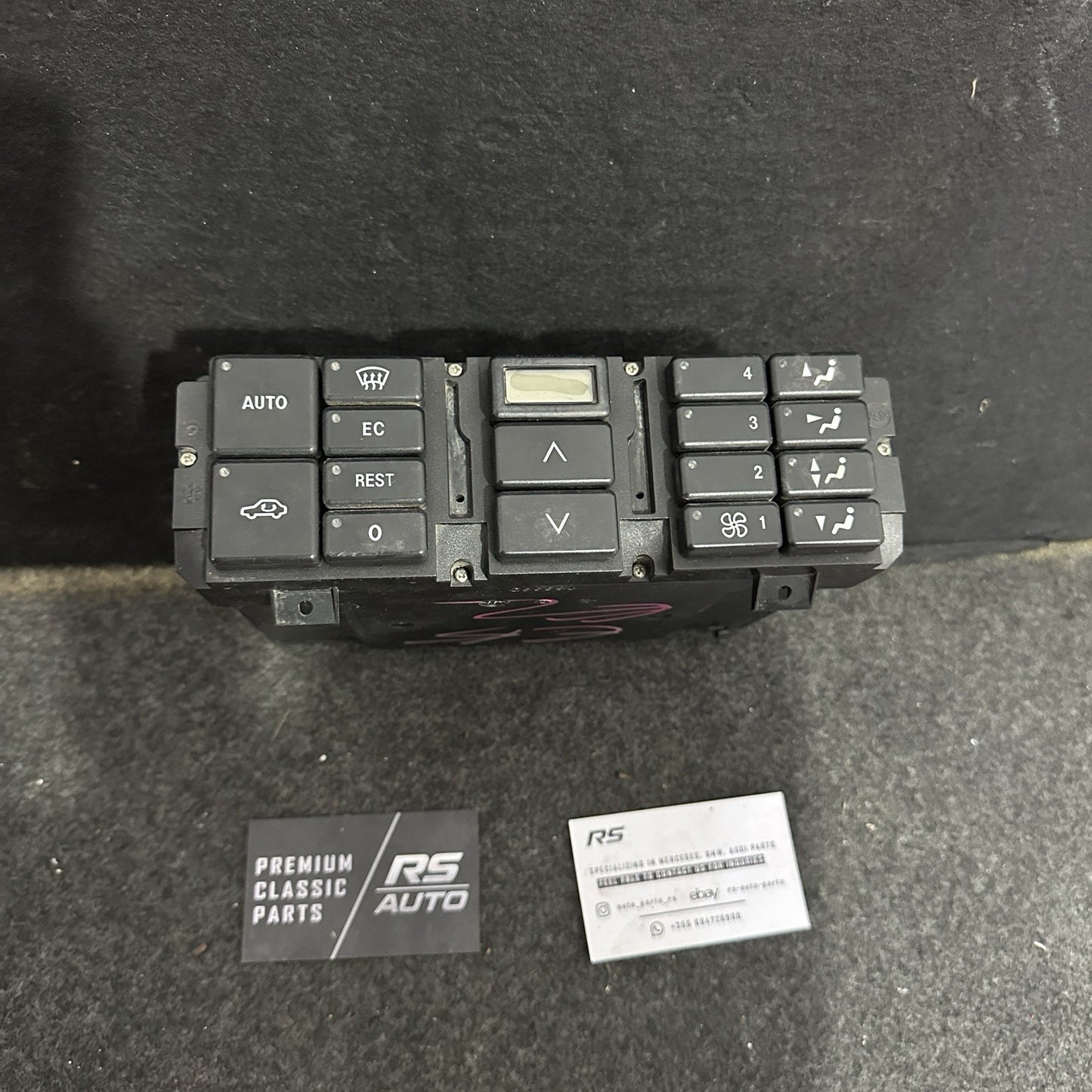 Genuine Mercedes-Benz W202 C-Class climate control push button unit for 1994-1995 models, part number A2028300785.