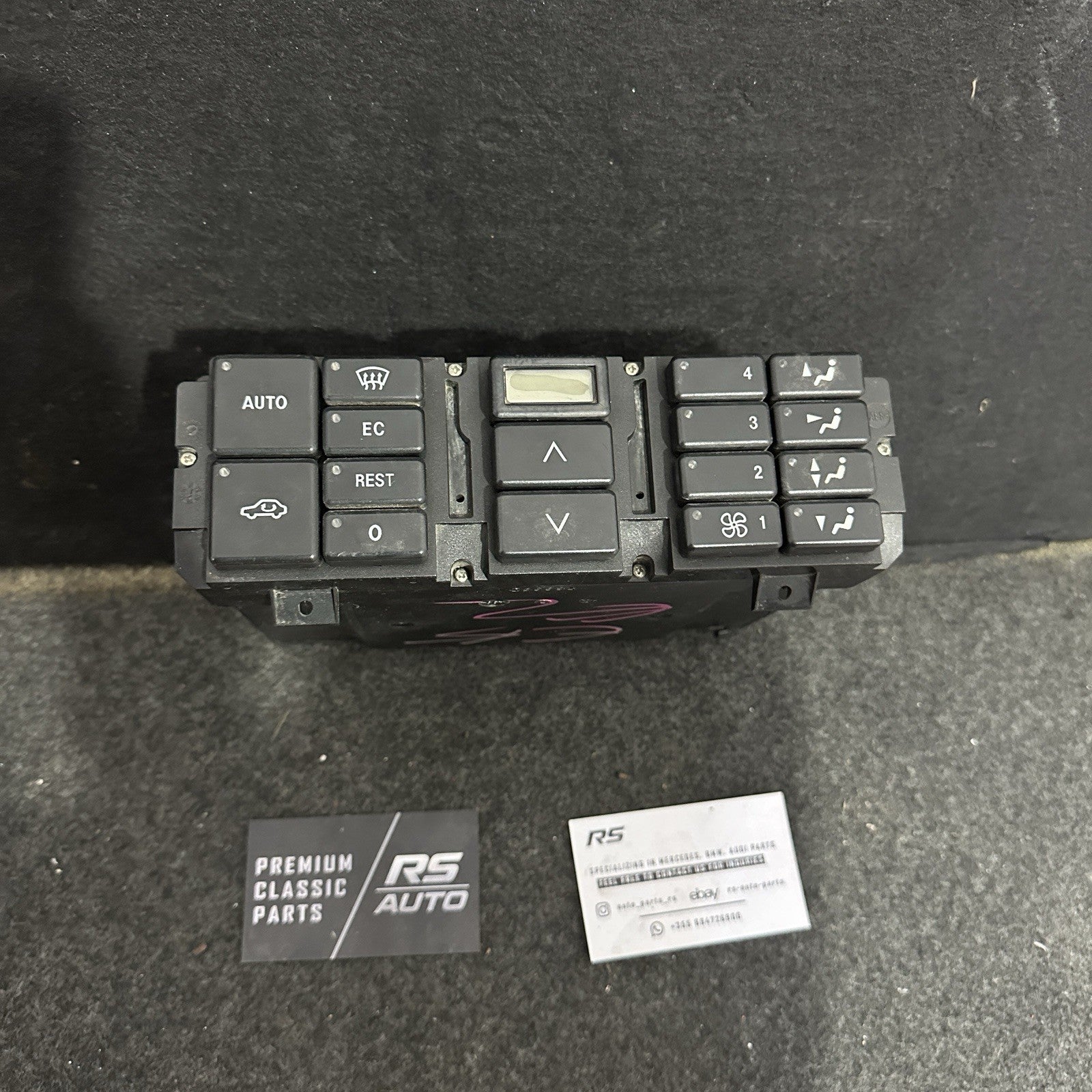 Genuine Mercedes-Benz W202 C-Class climate control push button unit for 1994-1995 models, part number A2028300785.
