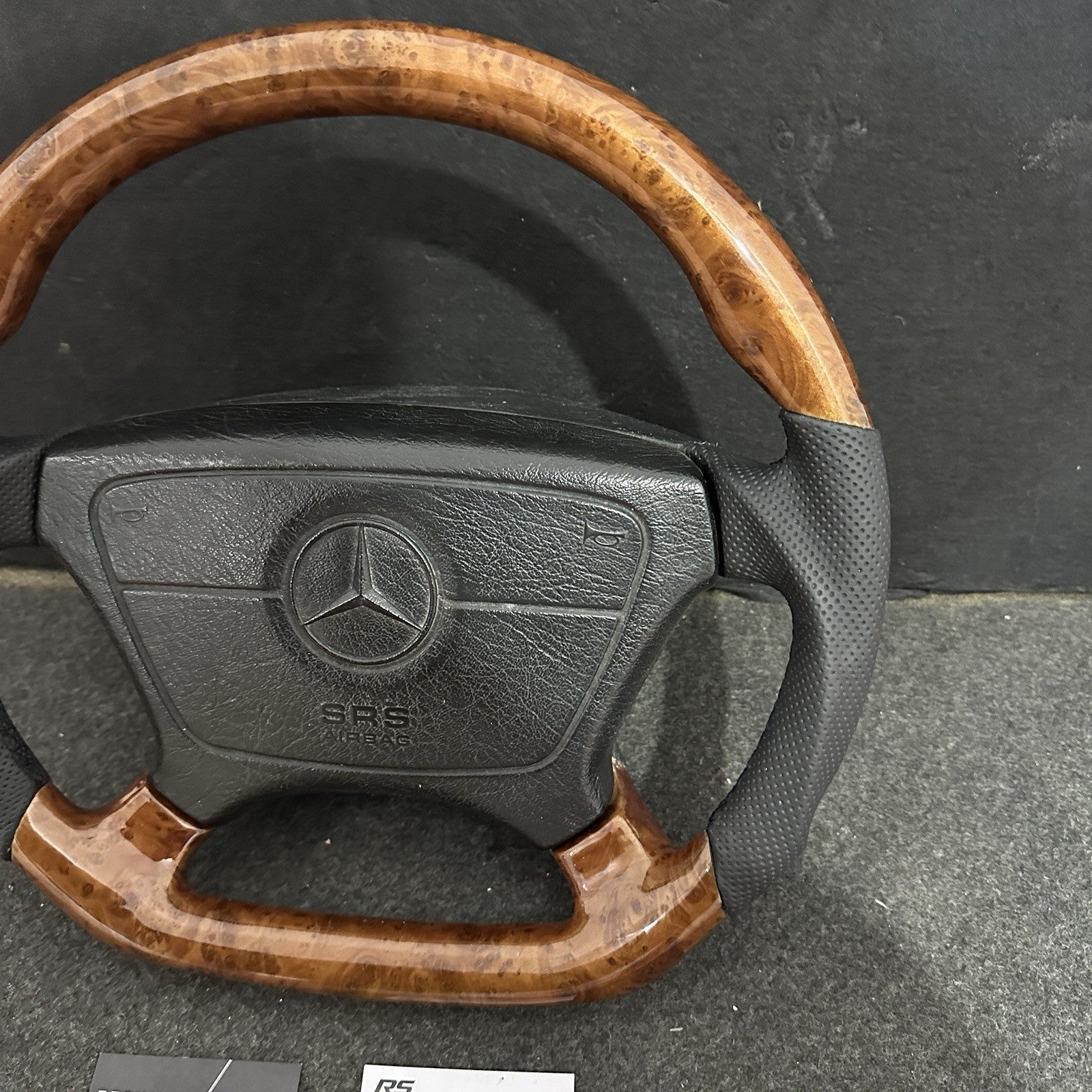 Mercedes R129 R170 W124 W140 W202 W208 W210 Steering Wheel Burl Wood Flat Bottom