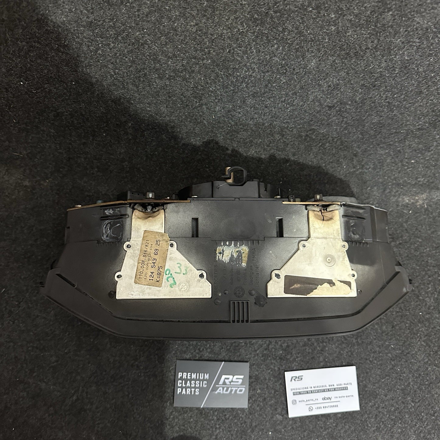 Mercedes W124 250D 300D Instrument Cluster 220km/h 1245429968 Speedometer K=875