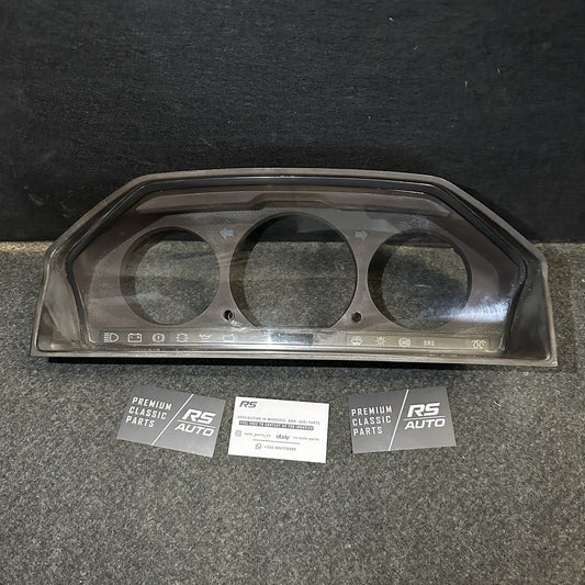 Genuine Mercedes-Benz instrument cluster frame housing for W124 E-Class and W463 G-Class, including glass, part A0005420387.