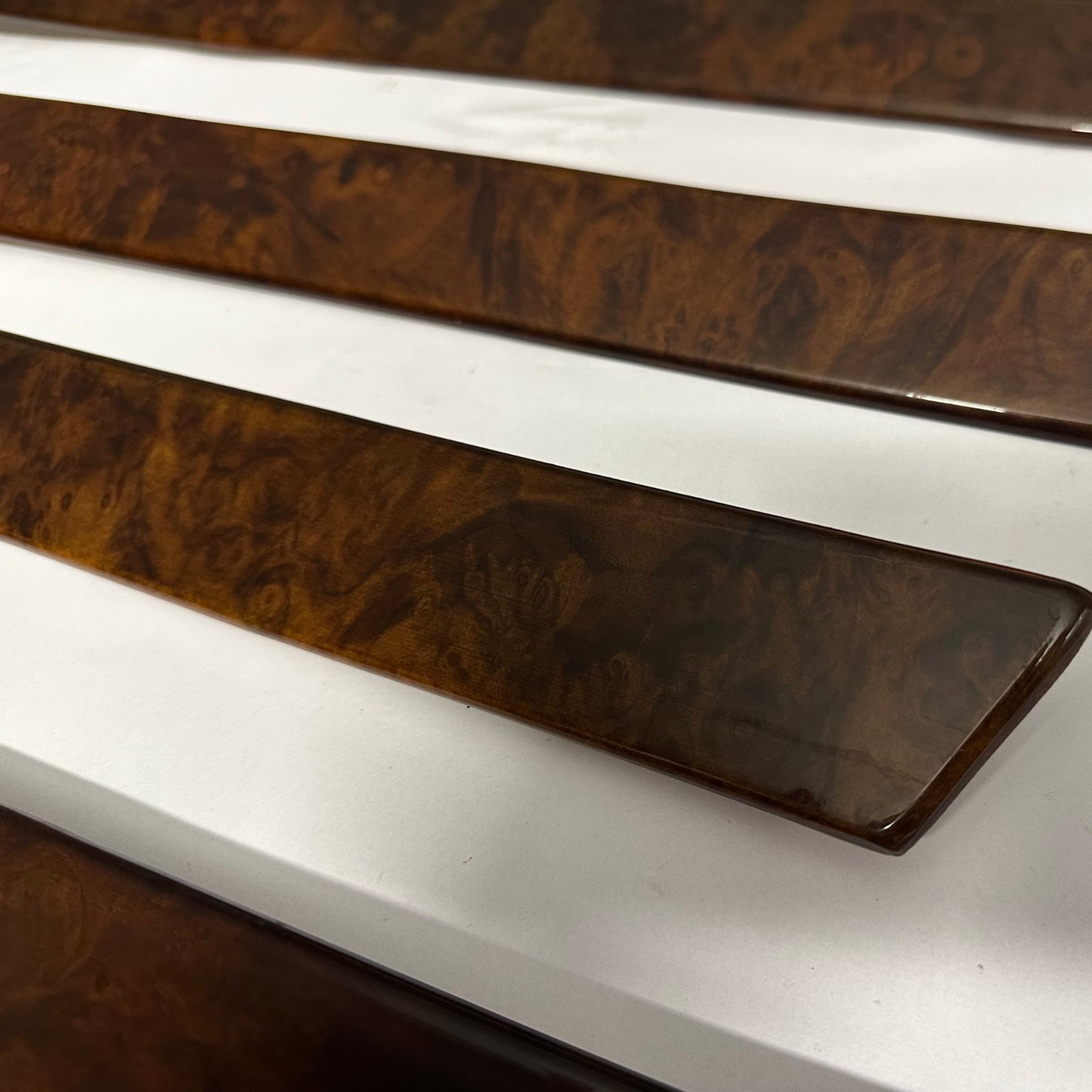 Mercedes-Benz W124 Interior Door Panel Wooden Trim Set - Burl Wood RARE