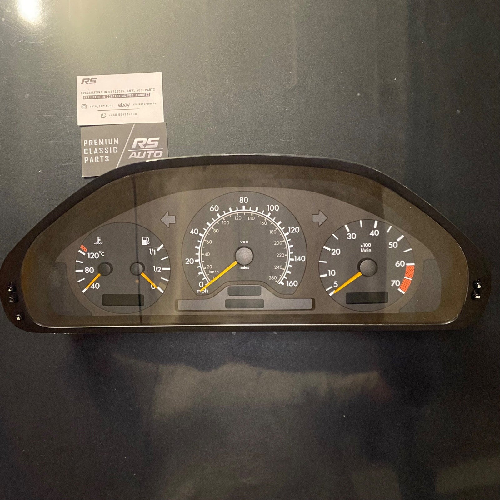 Genuine Mercedes-Benz W202 C-Class facelift instrument cluster, MPH speedometer, VDO part A2025402448