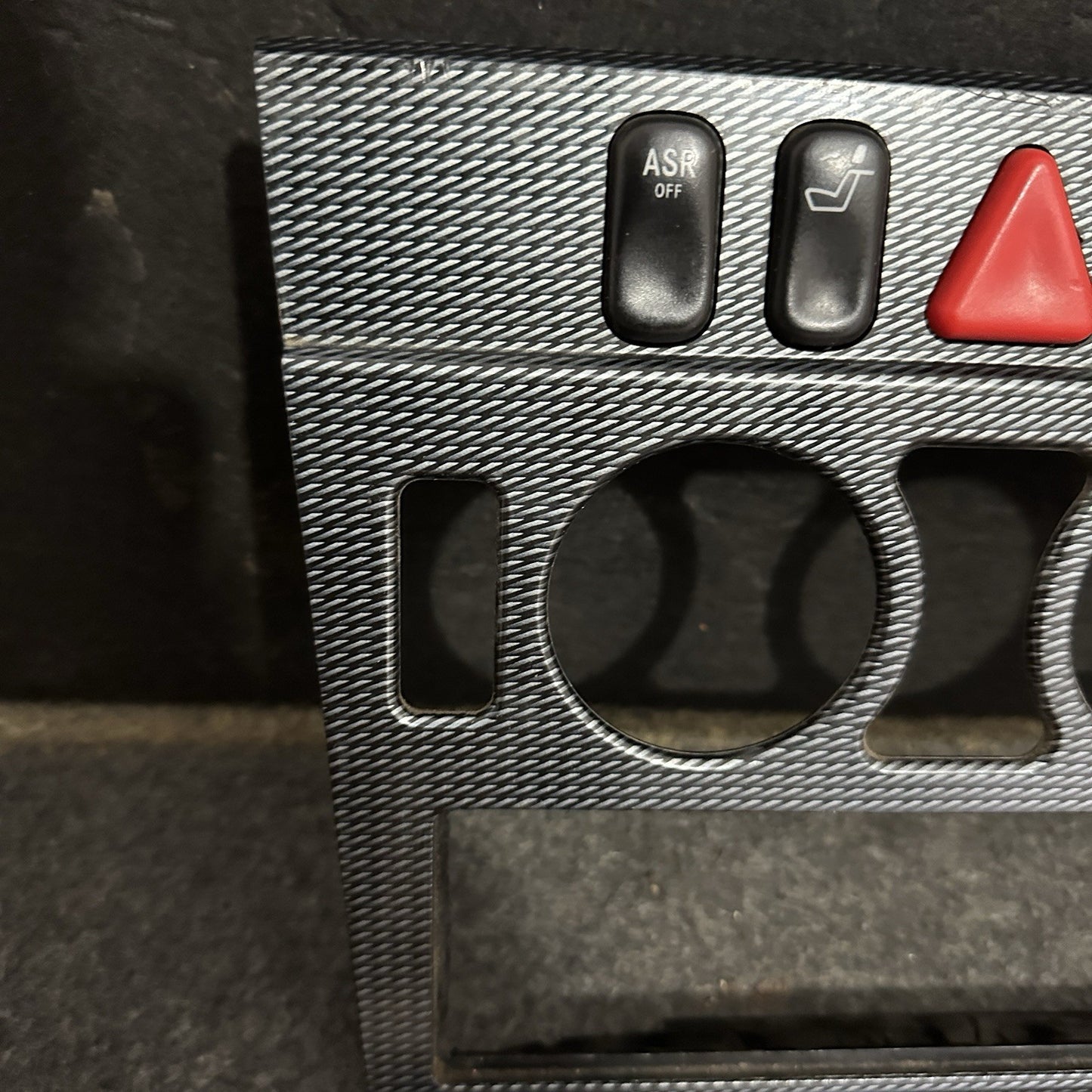 Mercedes C Class W202 Center Console Control Switch Trim Carbon Fiber OEM