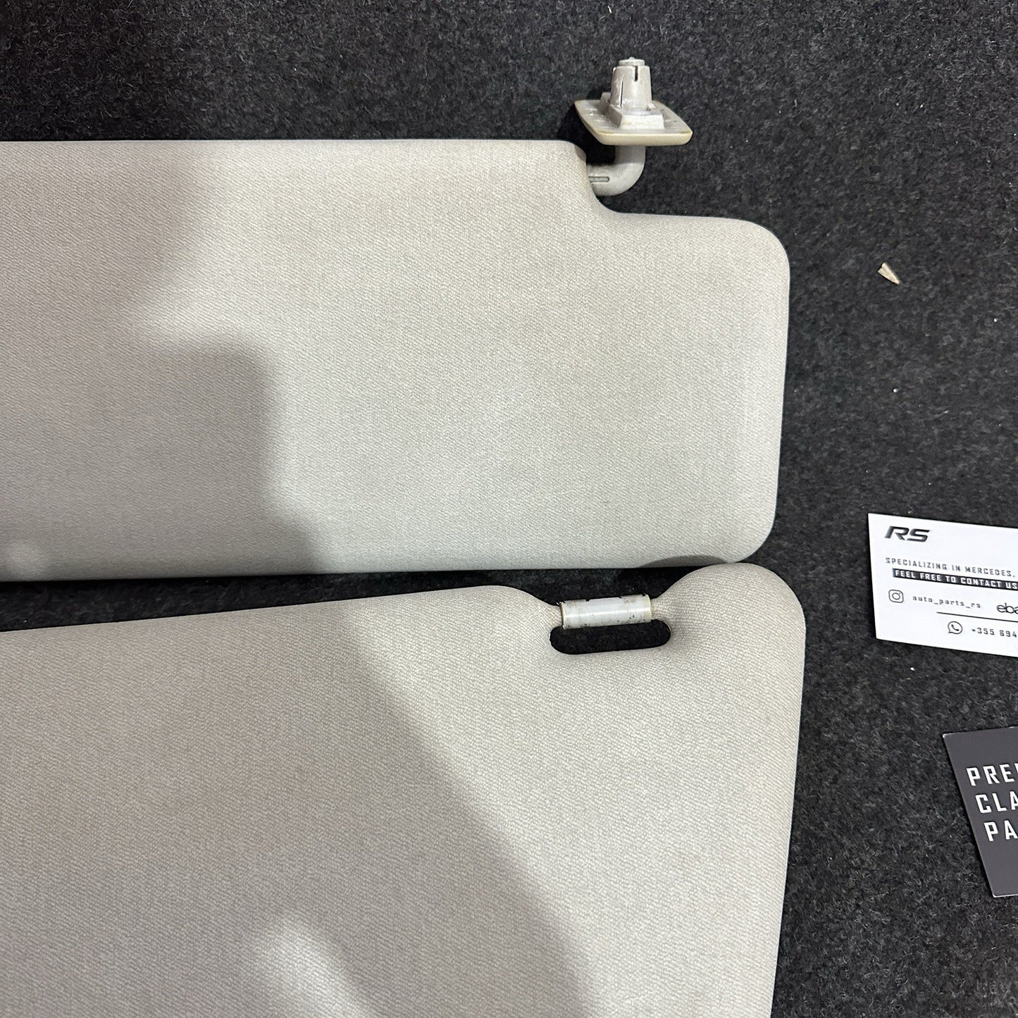 Mercedes E Class W210 W202 96-02 E430 E55 Sun Visor Beige Set With Mirror Light