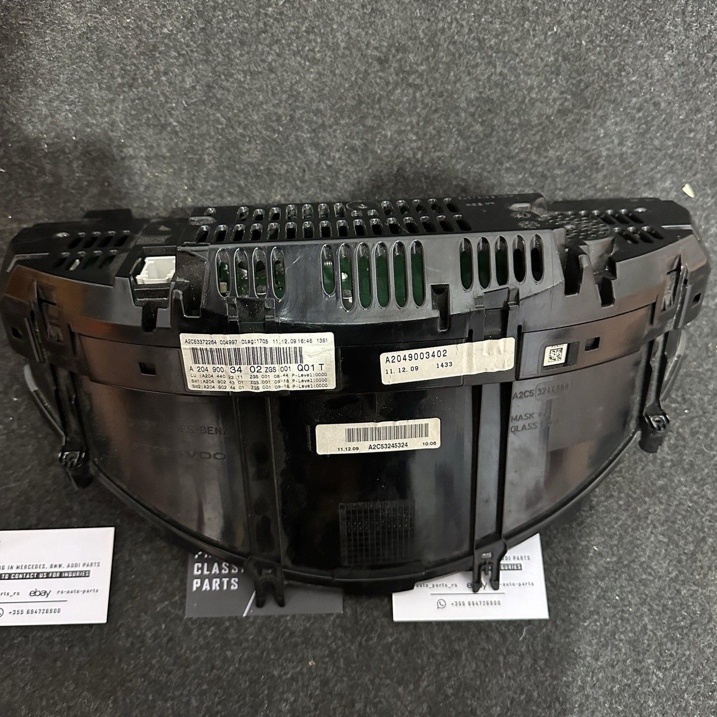 Mercedes Benz C-Class W204 C220 CDI Speedometer Instrument Cluster 2049003402