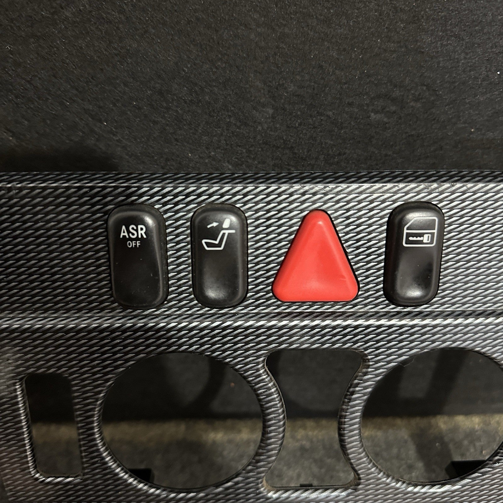 Mercedes C Class W202 Center Console Control Switch Trim Carbon Fiber OEM