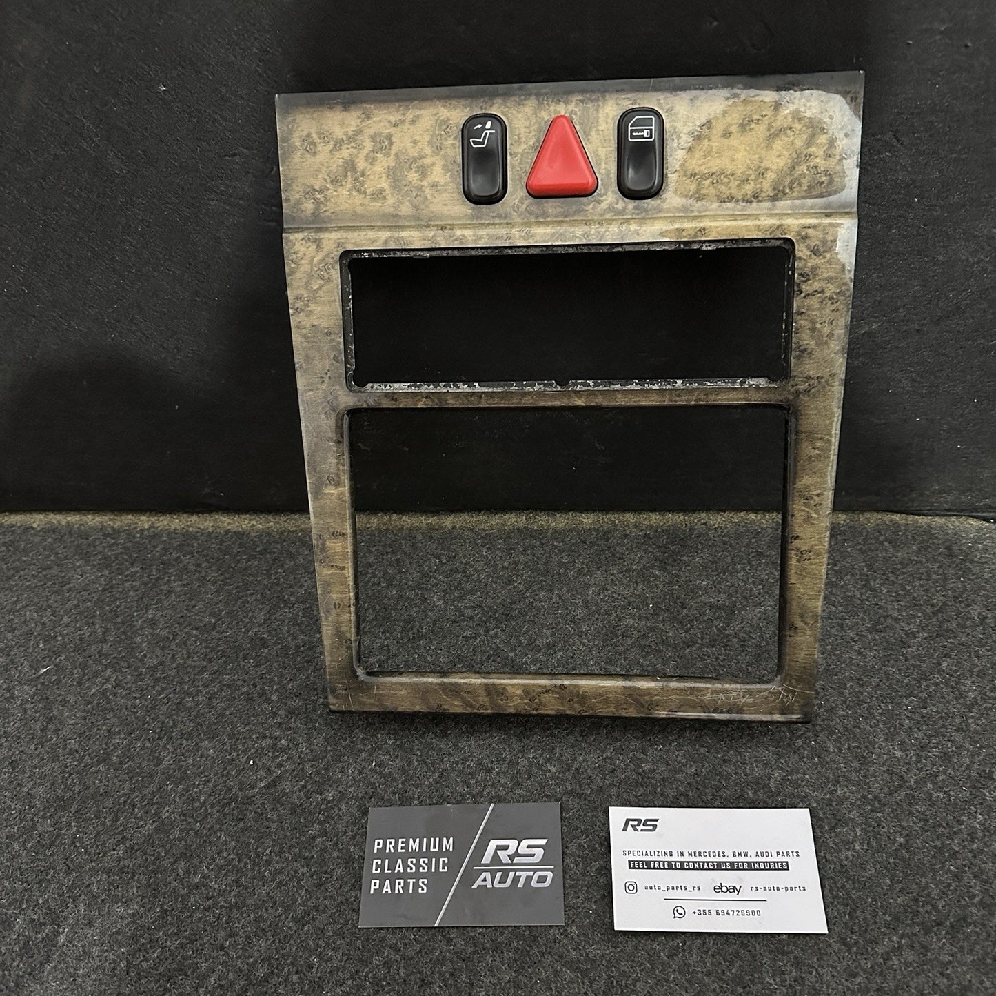 Mercedes E Class W210 E55 Center Console 2Din Wood Trim Navigation 2106802136 OE