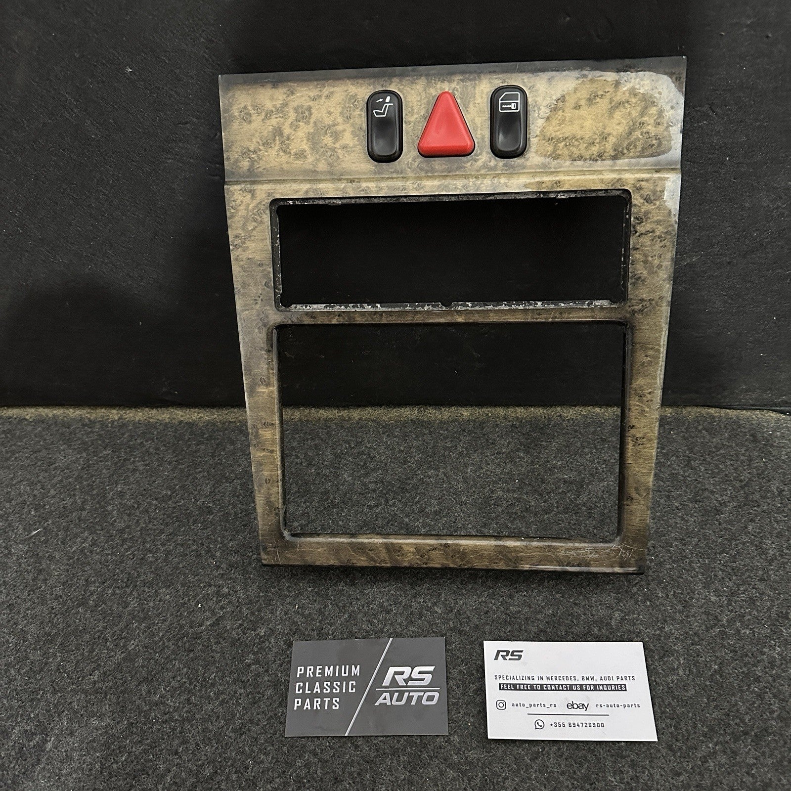 Mercedes E Class W210 E55 Center Console 2Din Wood Trim Navigation 2106802136 OE