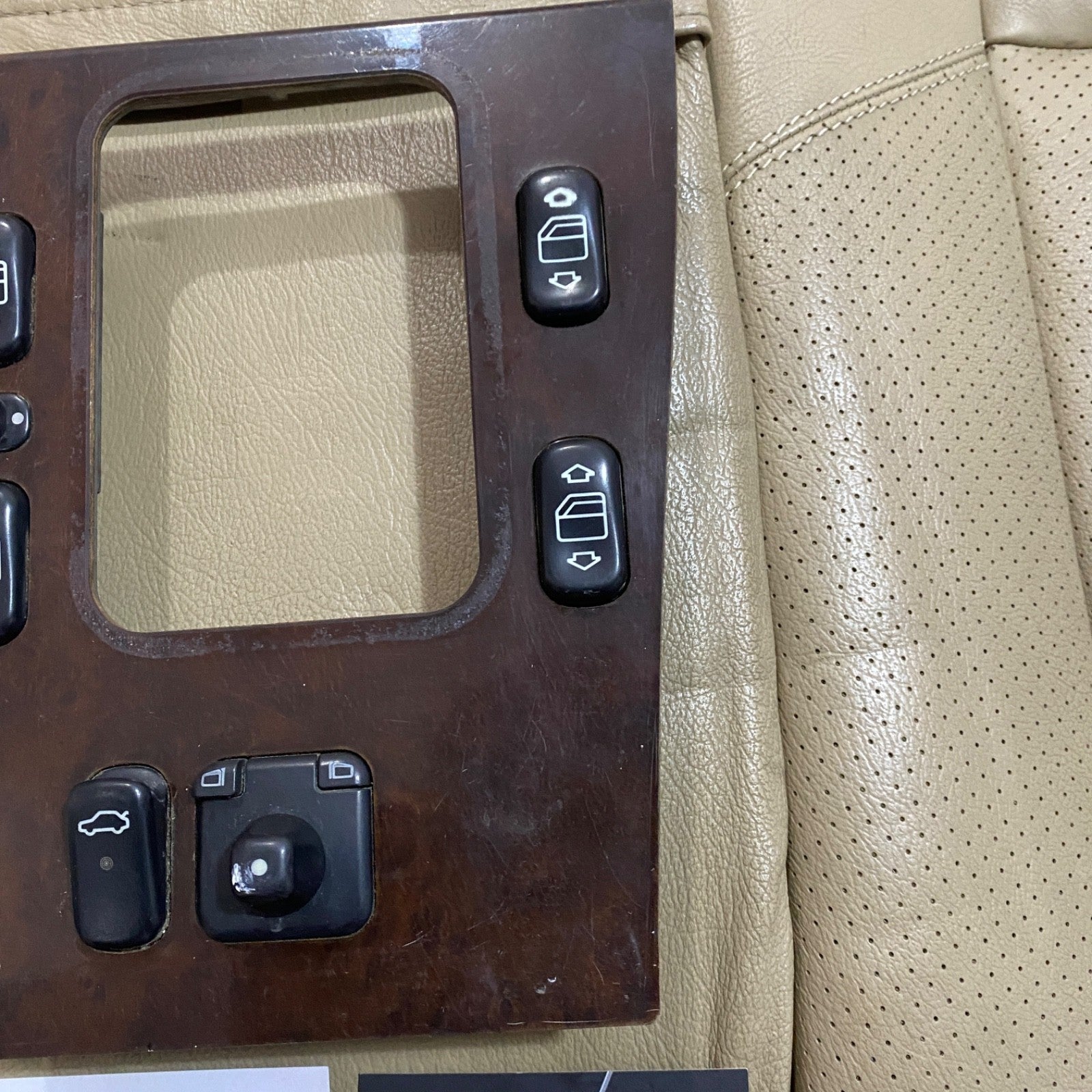 Mercedes C Class W202 Center Console Shifter Trim Burl Wood OEM 2026804139