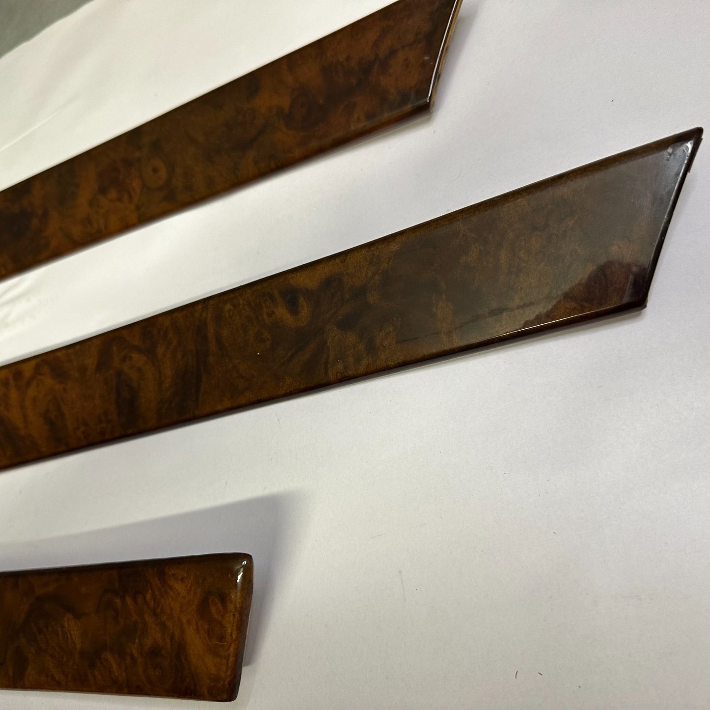 Mercedes-Benz W124 Interior Door Panel Wooden Trim Set - Burl Wood RARE