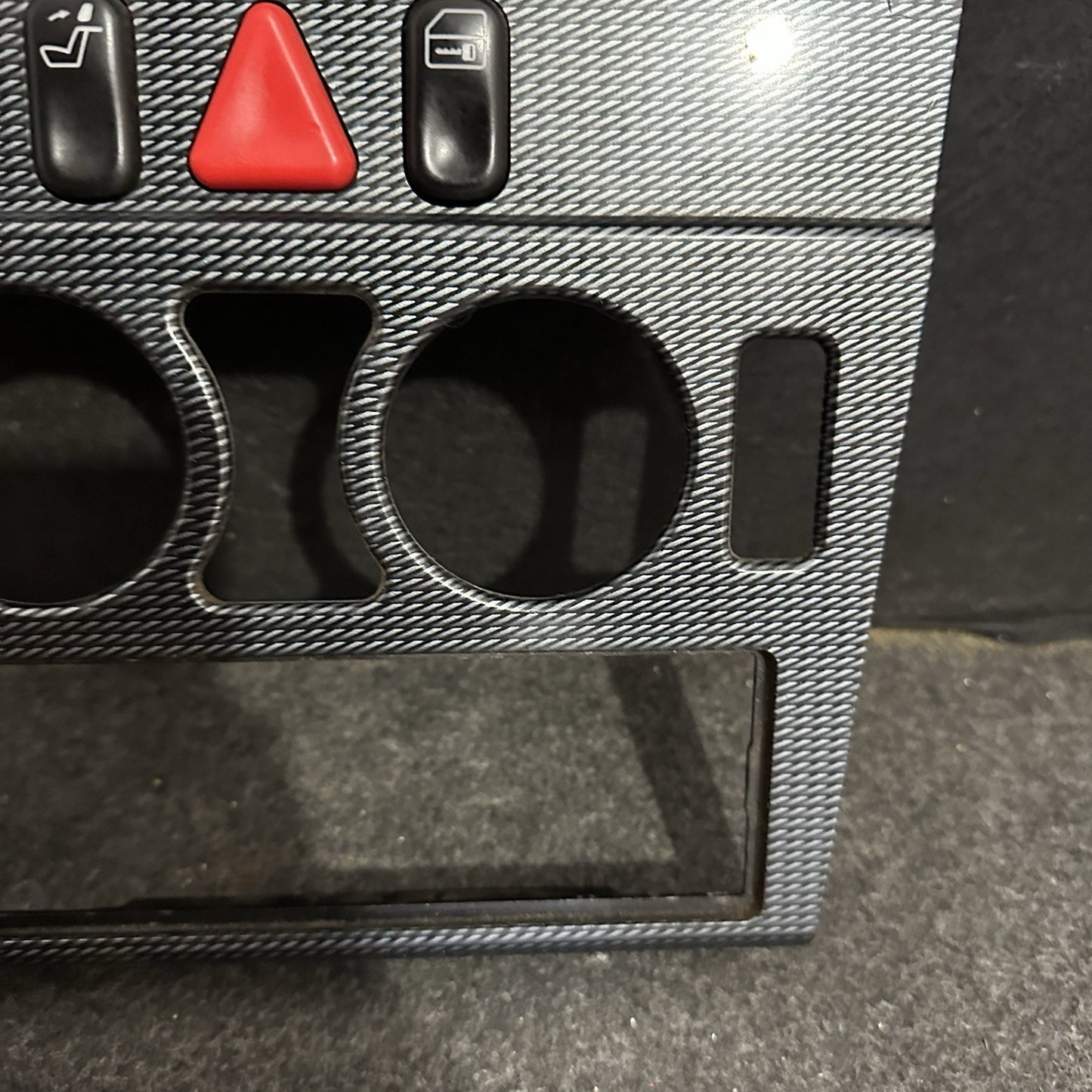 Mercedes C Class W202 Center Console Control Switch Trim Carbon Fiber OEM