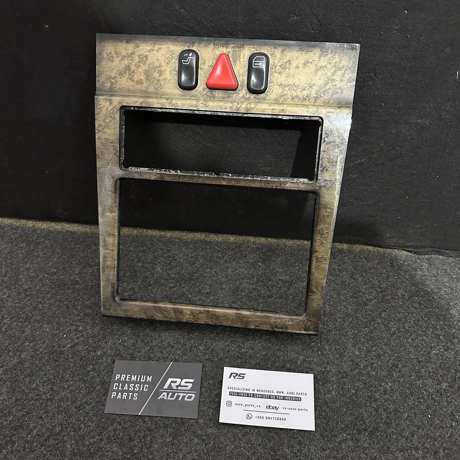 Mercedes E Class W210 E55 Center Console 2Din Wood Trim Navigation 2106802136 OE