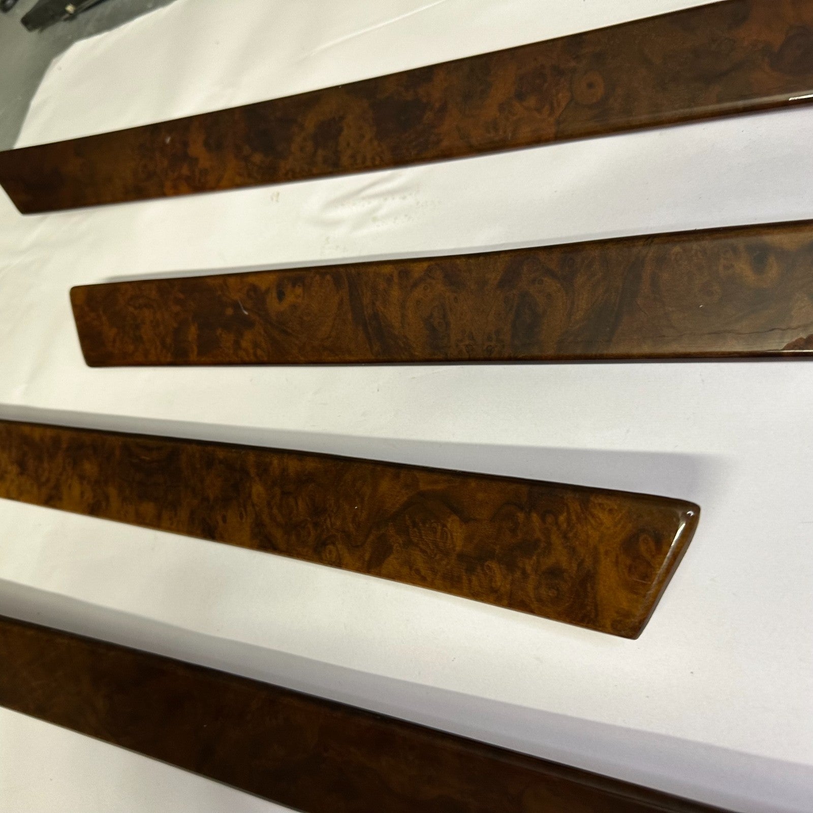 Mercedes-Benz W124 Interior Door Panel Wooden Trim Set - Burl Wood RARE