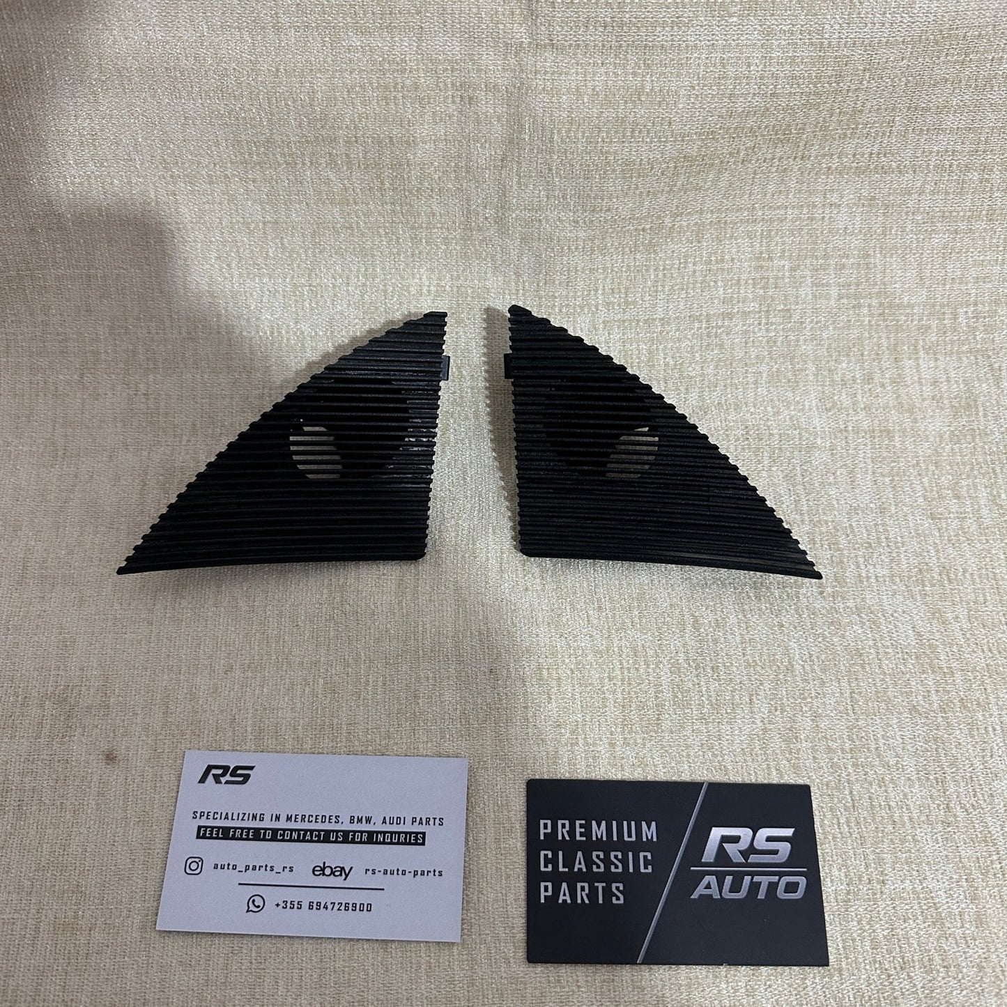 Mercedes Benz W202 C - Class Black Dash Speaker Cover Set - RS Auto Parts