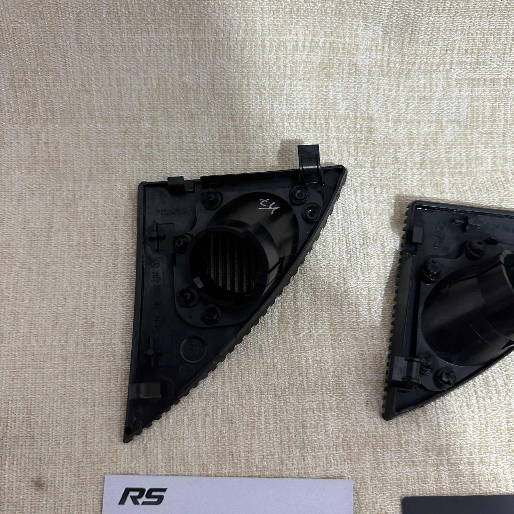 Mercedes Benz W202 C - Class Black Dash Speaker Cover Set - RS Auto Parts