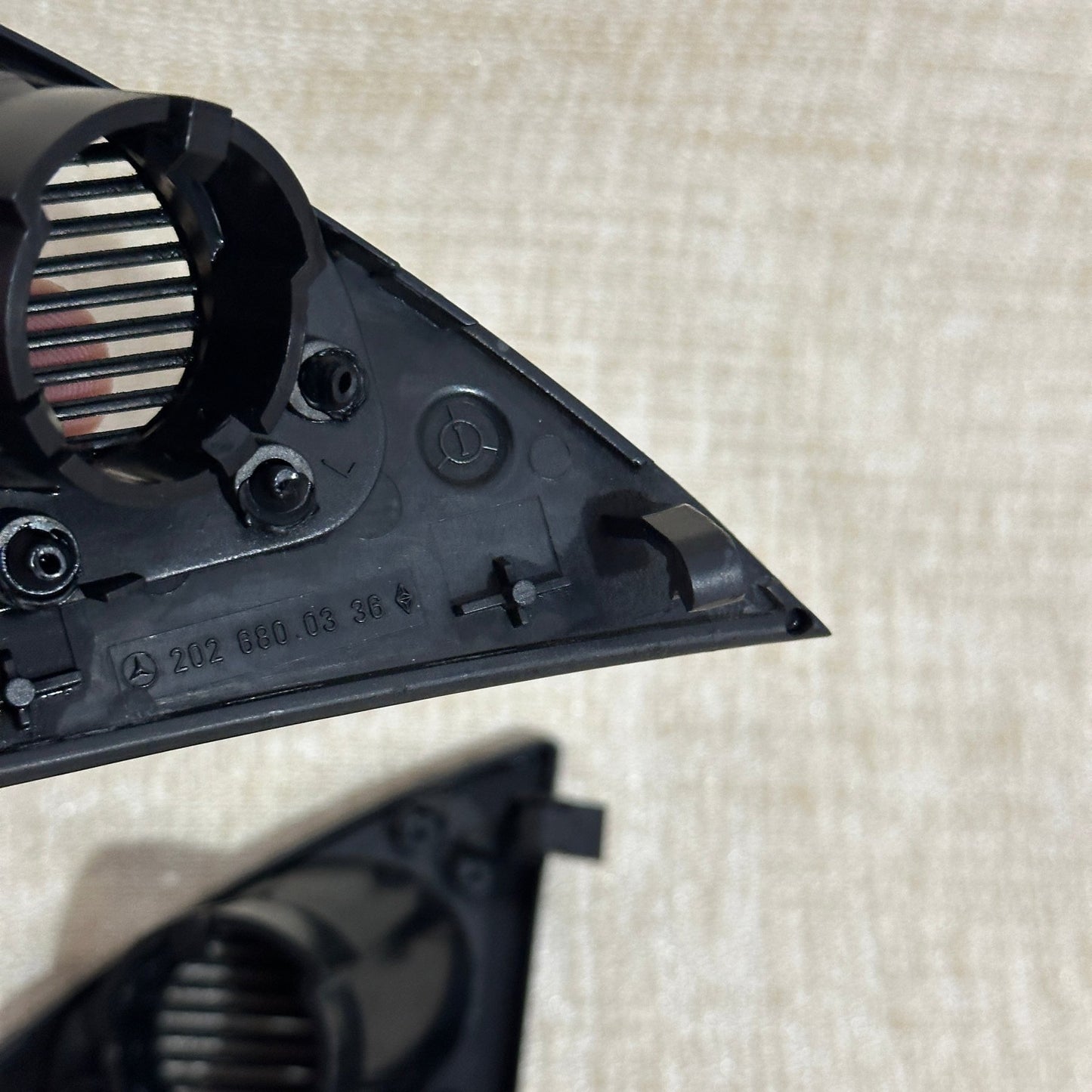 Mercedes Benz W202 C - Class Black Dash Speaker Cover Set - RS Auto Parts