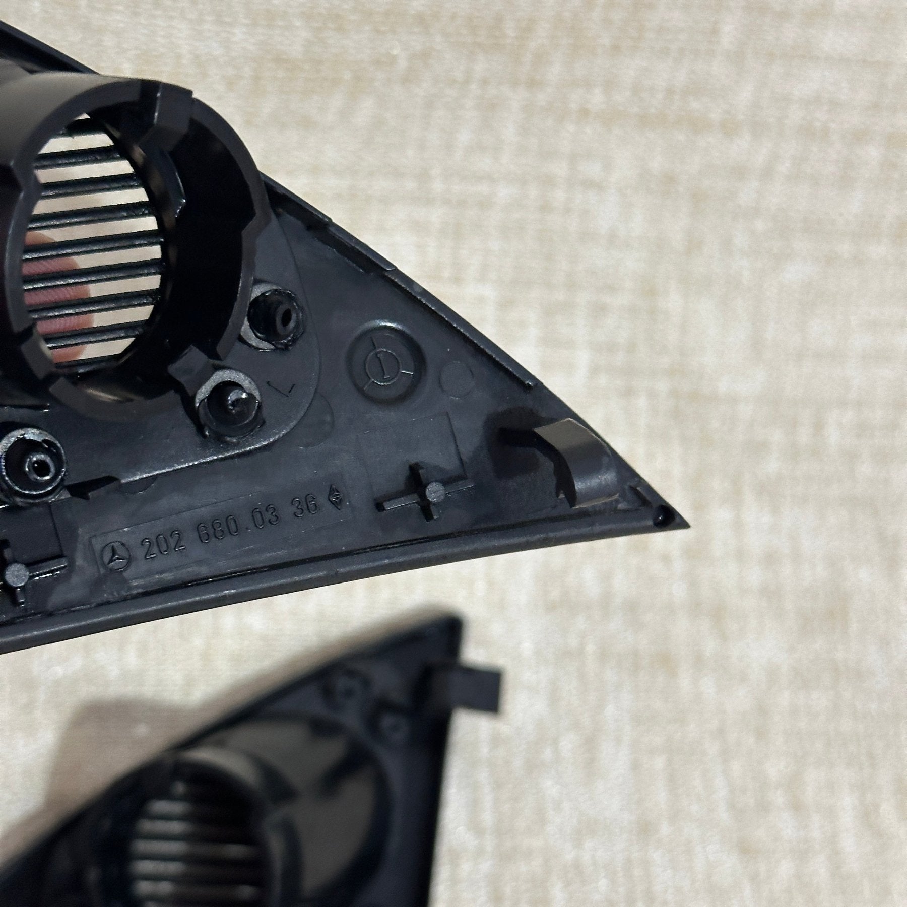 Mercedes Benz W202 C - Class Black Dash Speaker Cover Set - RS Auto Parts