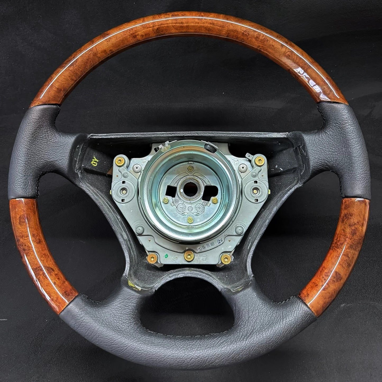 Mercedes Benz Sportline Burl Wood & Nappa Leather Steering Wheel