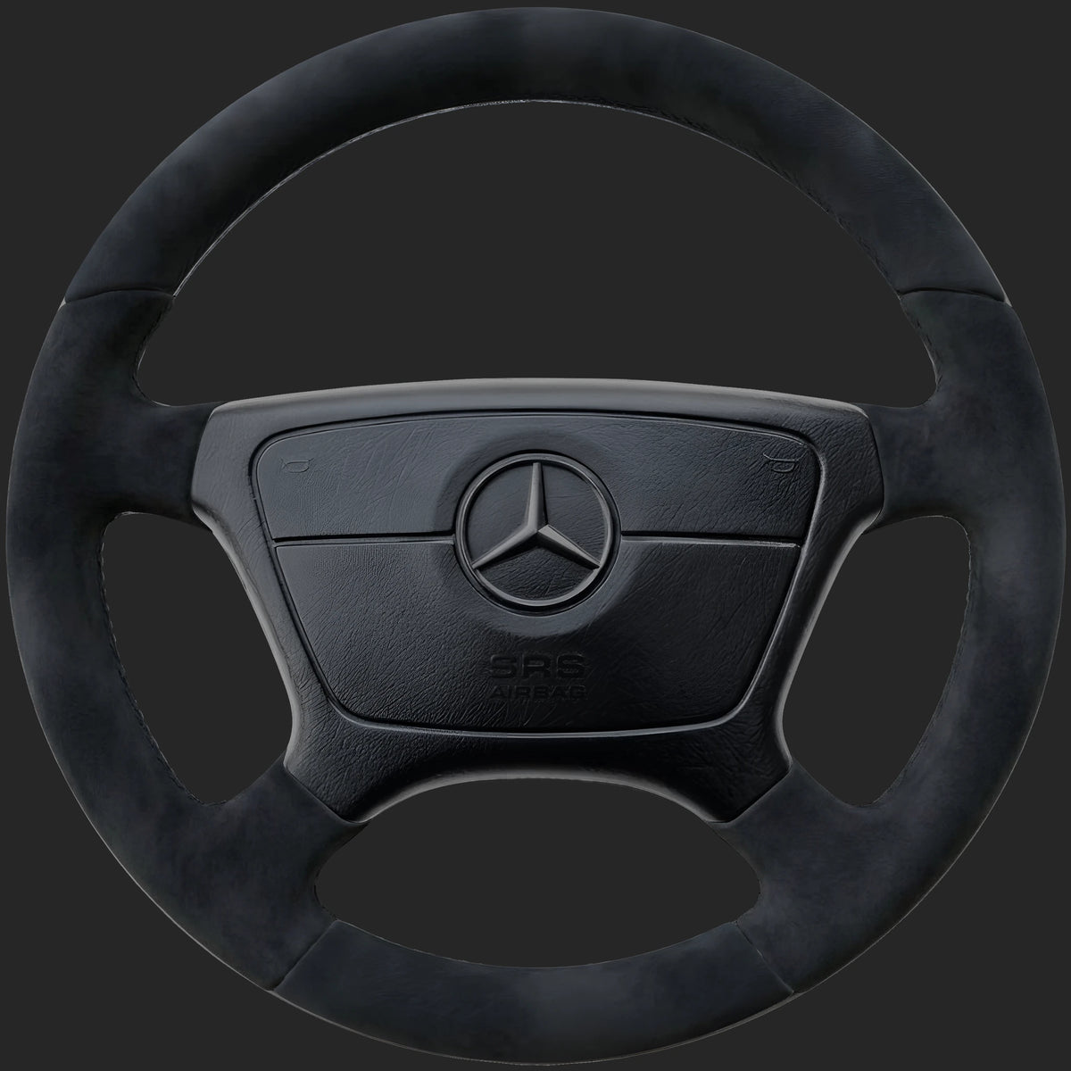 Mercedes-Benz C-Class W202 custom steering wheel: Alcantara top, bottom and sides