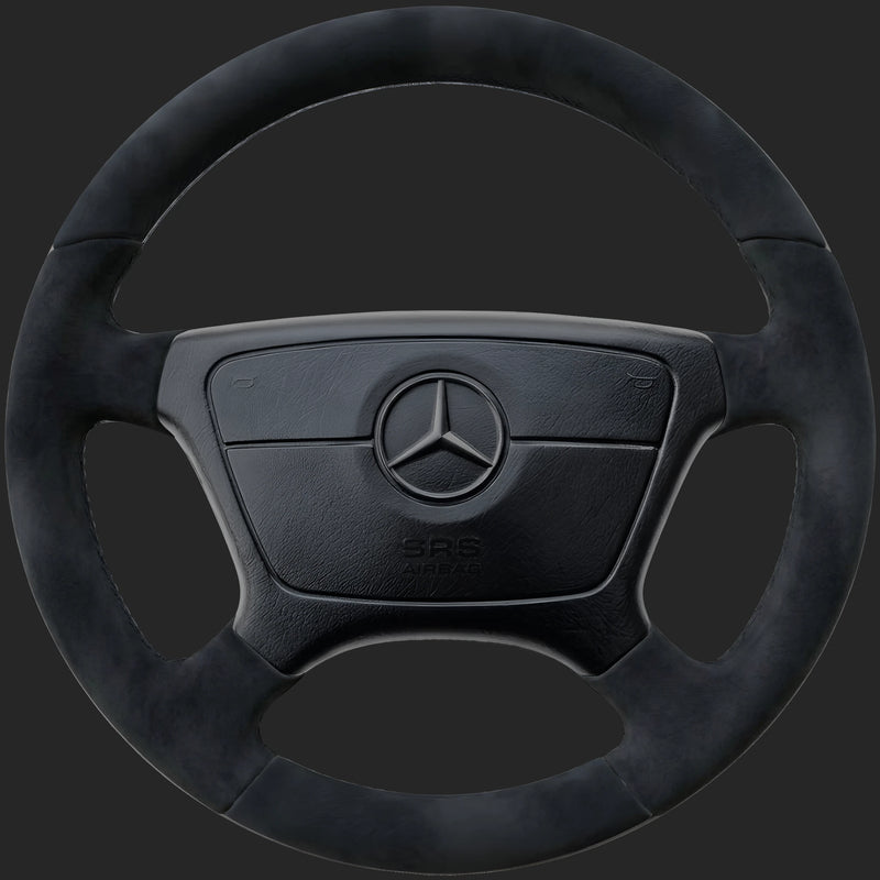 Mercedes-Benz S-Class W140 custom steering wheel: Alcantara top, bottom and sides