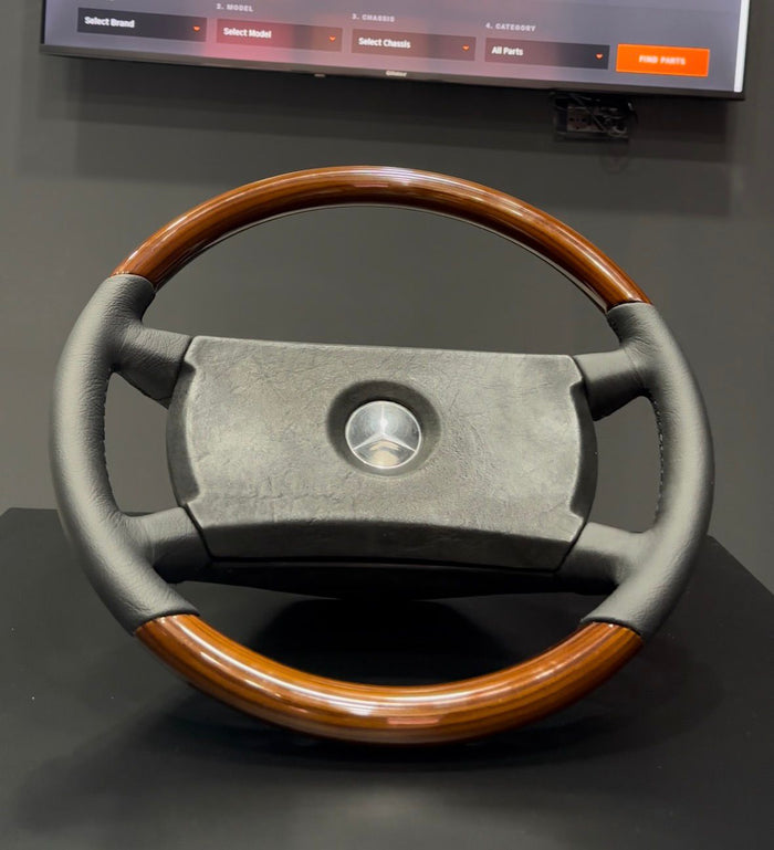 W124 Steering Wheel, zebrano wood